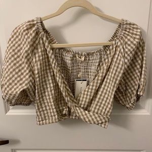 Gingham crop top